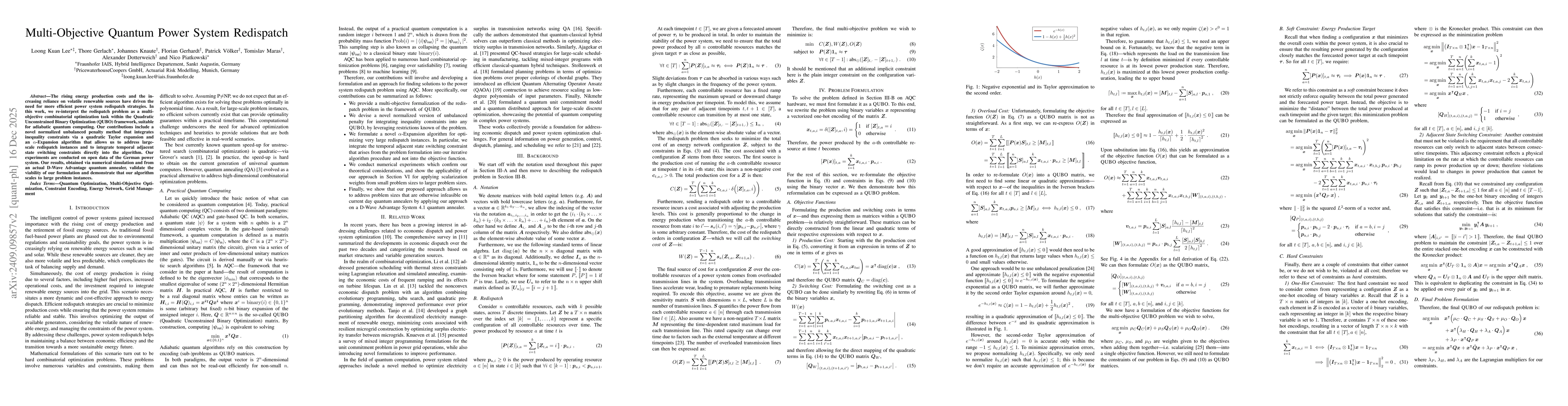 Thumbnail for Multi-Objective Quantum Power System Redispatch