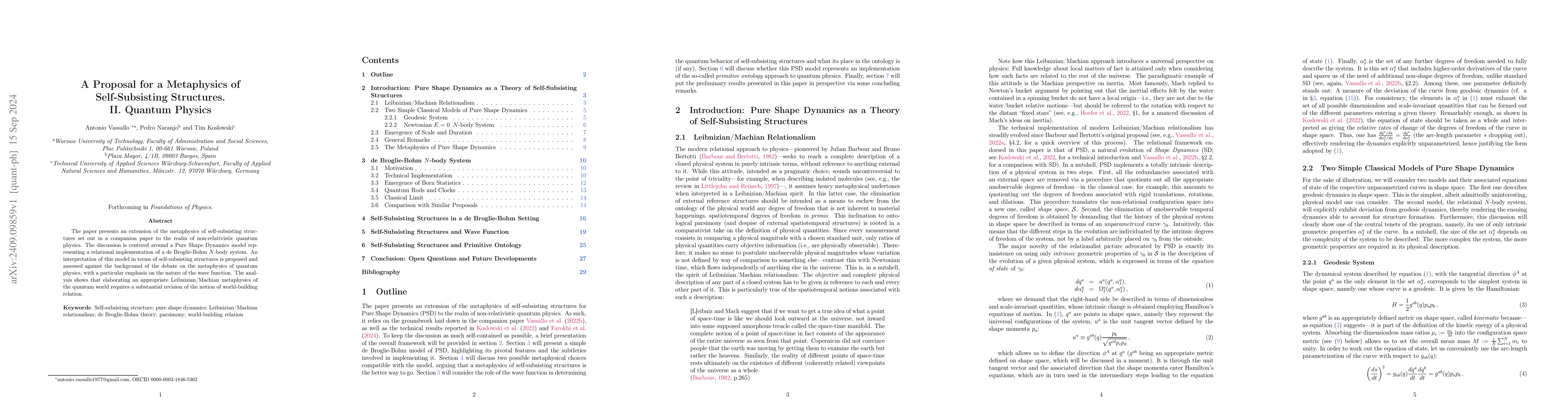 Thumbnail for A proposal for a metaphysics of self-subsisting structures. II. Quantum
  physics