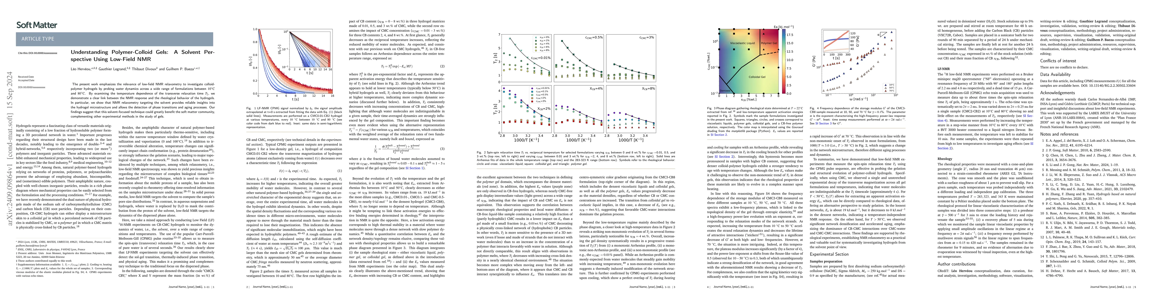Thumbnail for Understanding Polymer-Colloid Gels: A Solvent Perspective Using
  Low-Field NMR