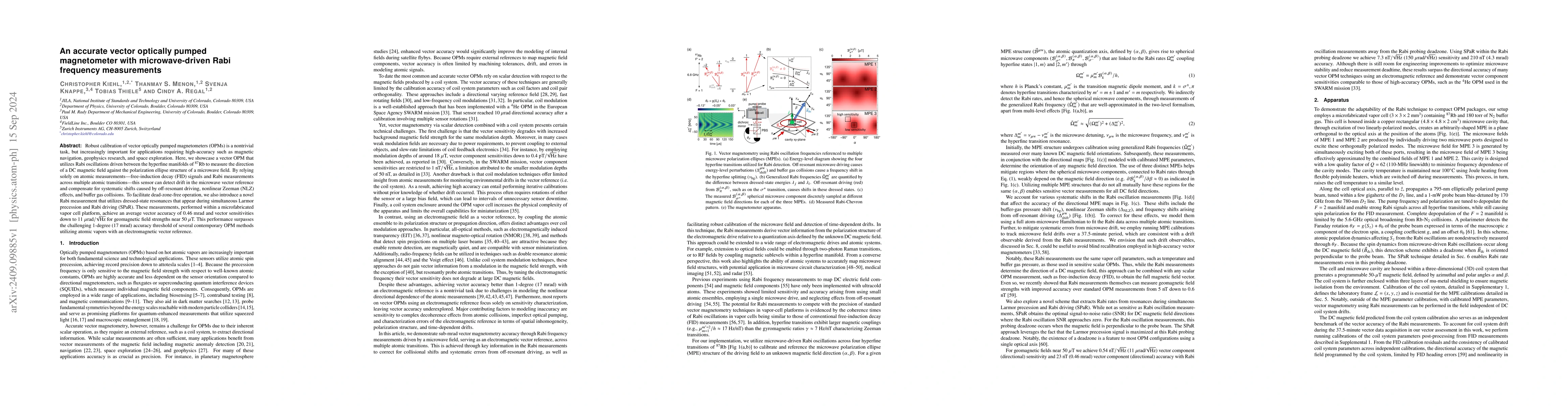 Thumbnail for An accurate vector optically pumped magnetometer with microwave-driven
  Rabi frequency measurements