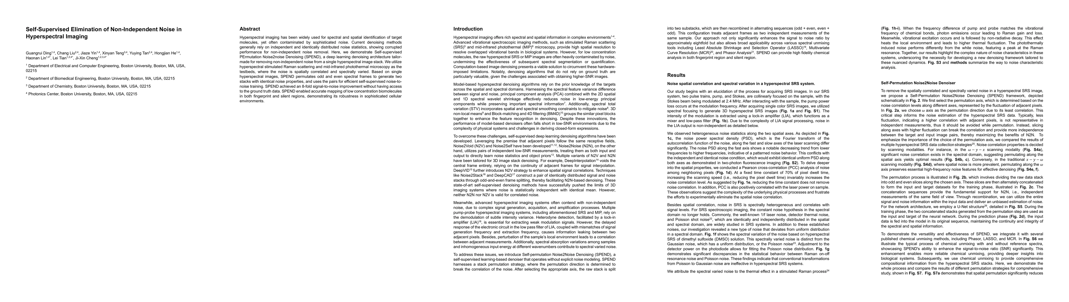 Thumbnail for Self-Supervised Elimination of Non-Independent Noise in Hyperspectral
  Imaging