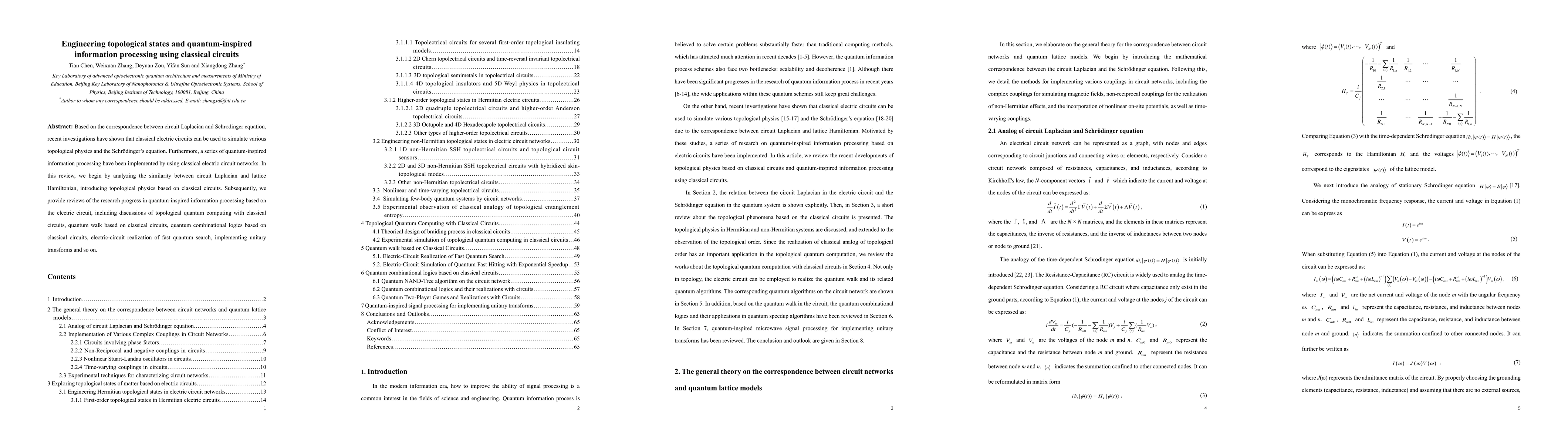 Thumbnail for Engineering topological states and quantum-inspired information
  processing using classical circuits