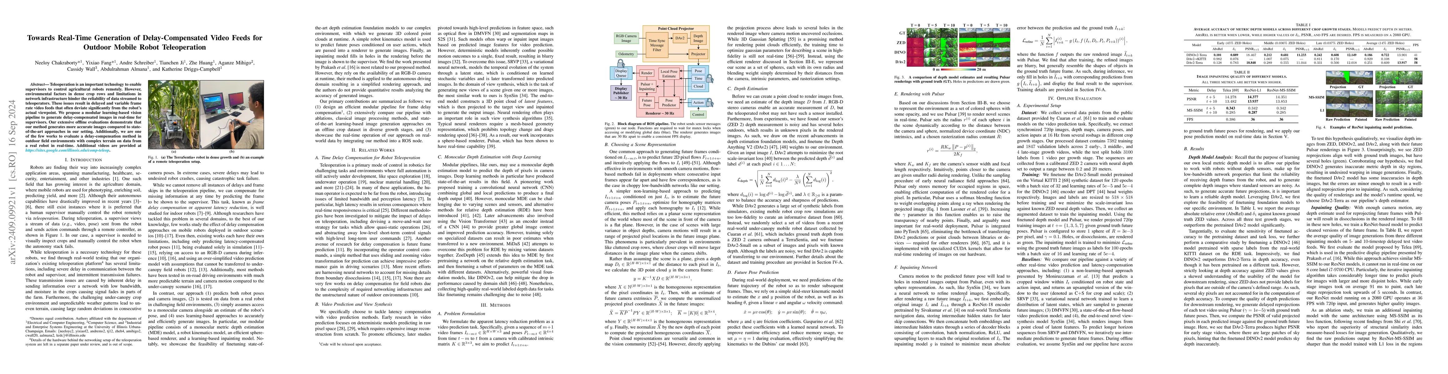 Thumbnail for Towards Real-Time Generation of Delay-Compensated Video Feeds for
  Outdoor Mobile Robot Teleoperation
