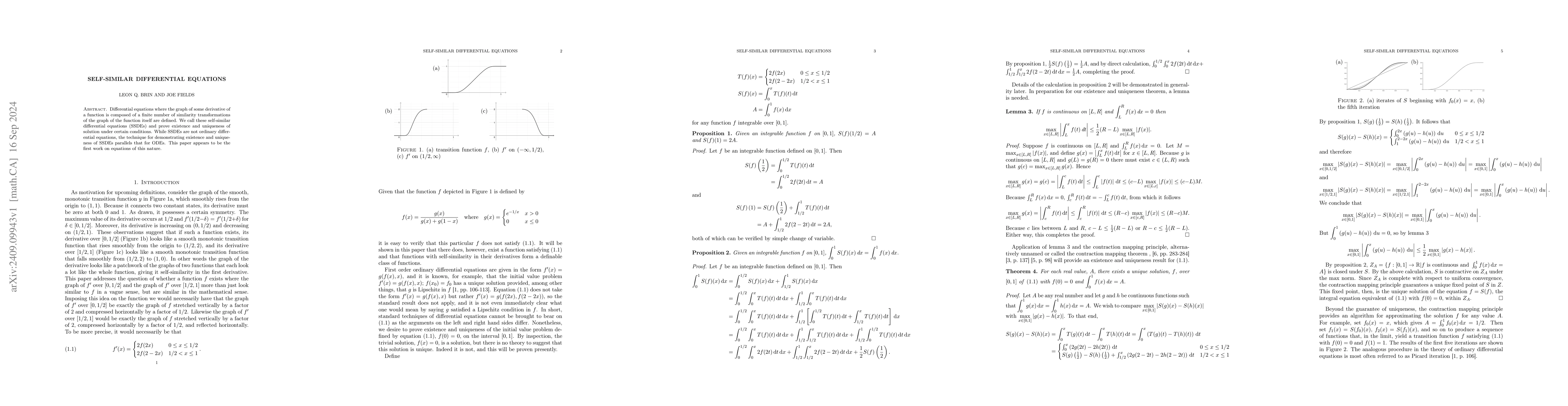 Thumbnail for Self-similar Differential Equations
