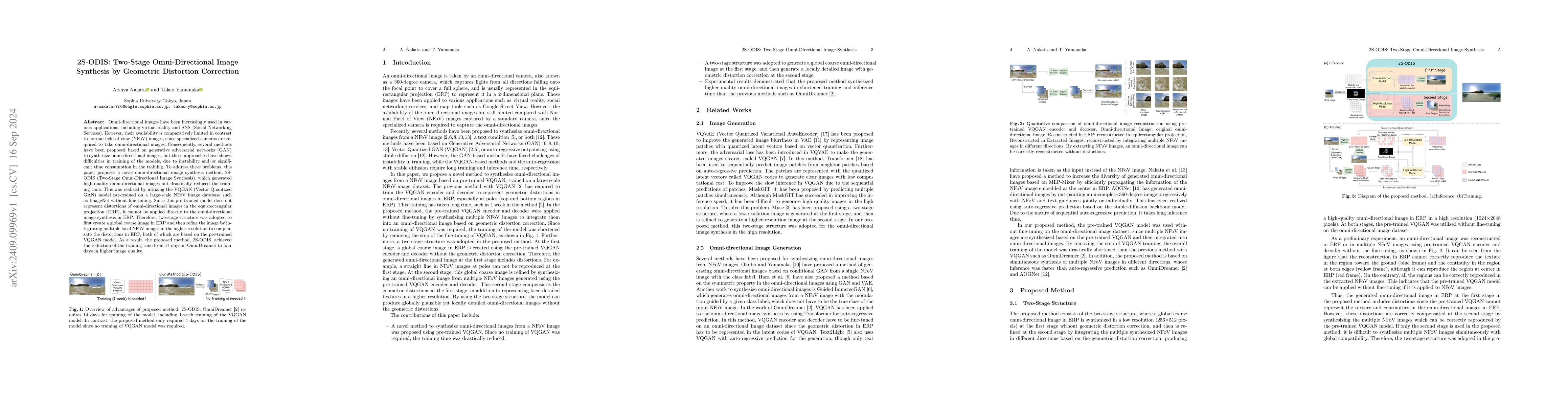 Thumbnail for 2S-ODIS: Two-Stage Omni-Directional Image Synthesis by Geometric
  Distortion Correction