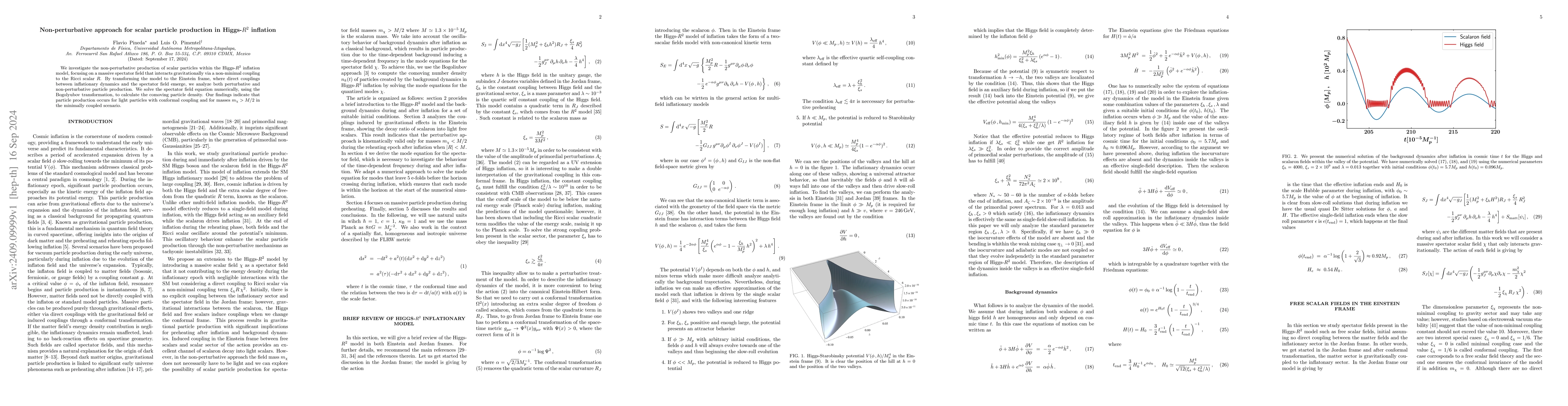 Thumbnail for Non-perturbative approach for scalar particle production in Higgs-$R^2$
  inflation