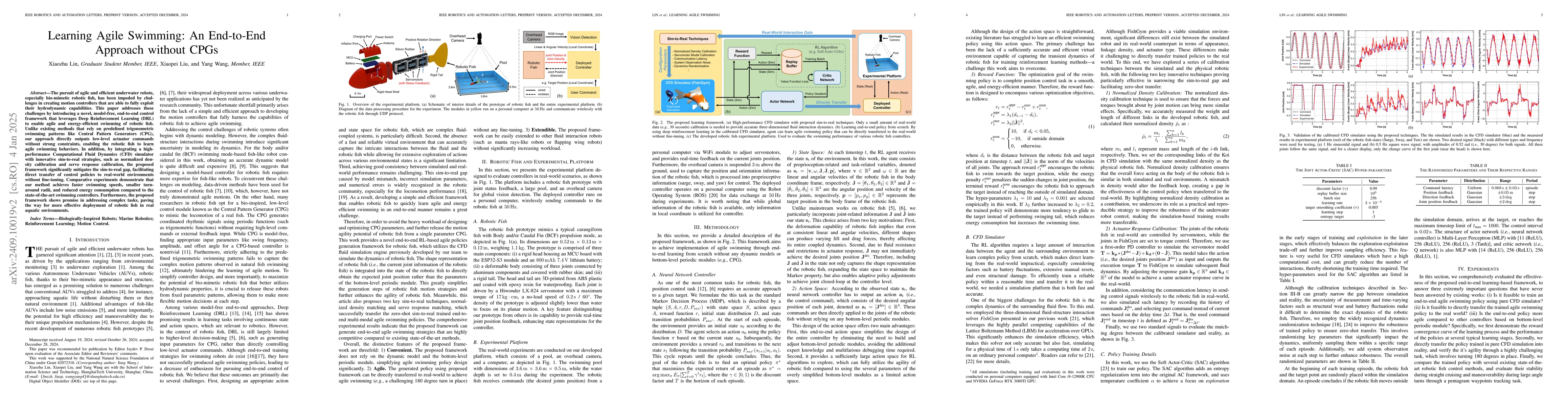 Thumbnail for Learning Agile Swimming: An End-to-End Approach without CPGs