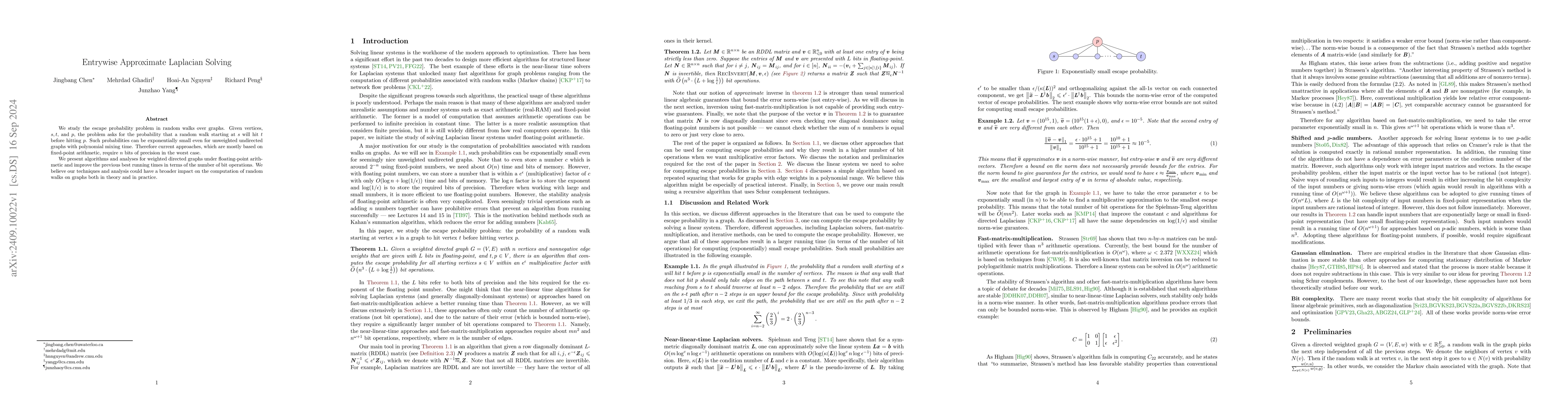 Thumbnail for Entrywise Approximate Laplacian Solving