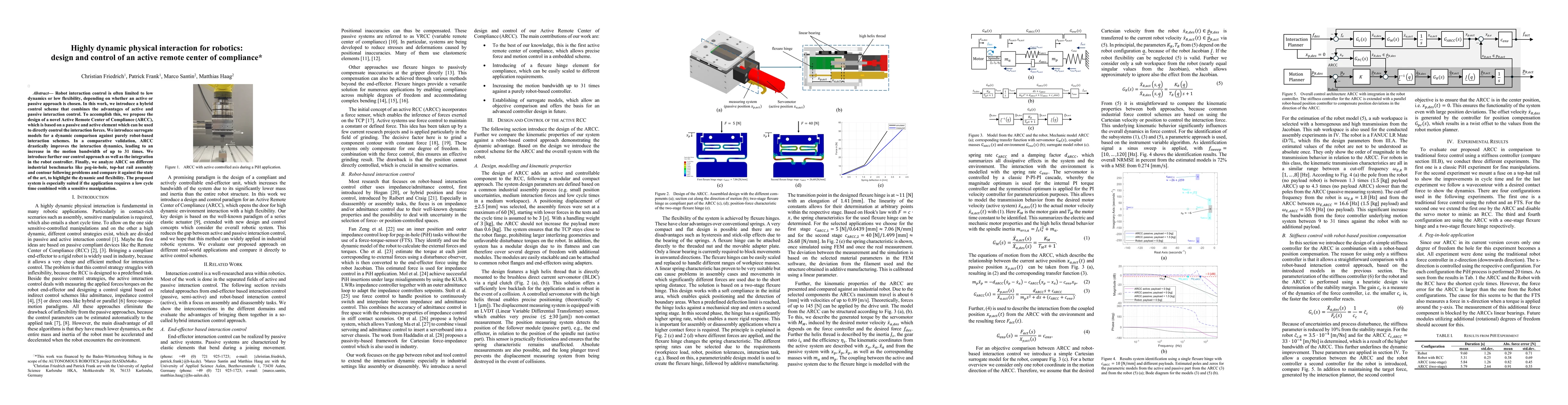 Thumbnail for Highly dynamic physical interaction for robotics: design and control of
  an active remote center of compliance