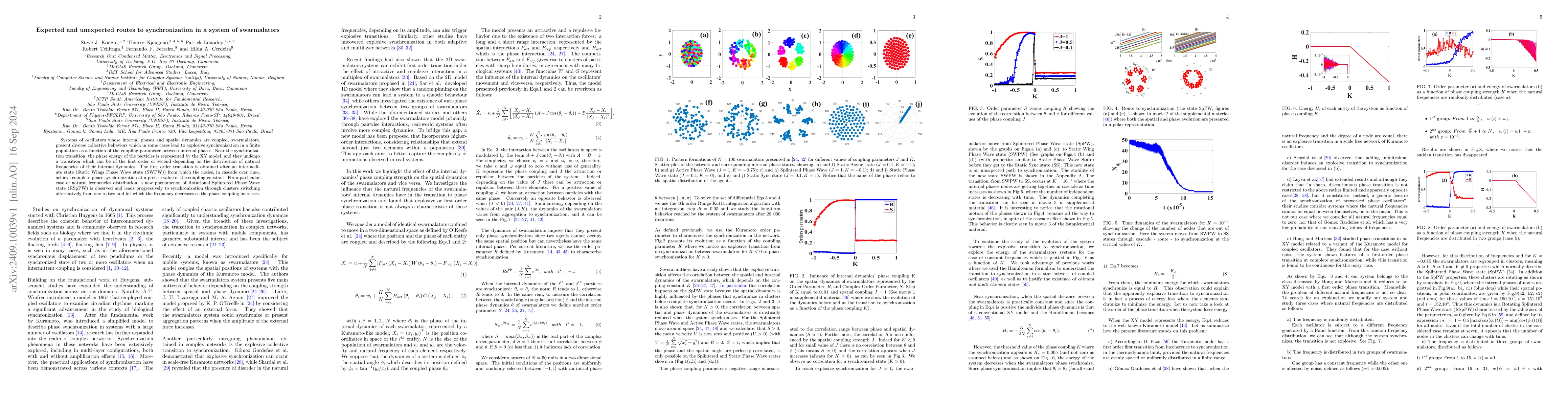 Thumbnail for Expected and unexpected routes to synchronization in a system of
  swarmalators