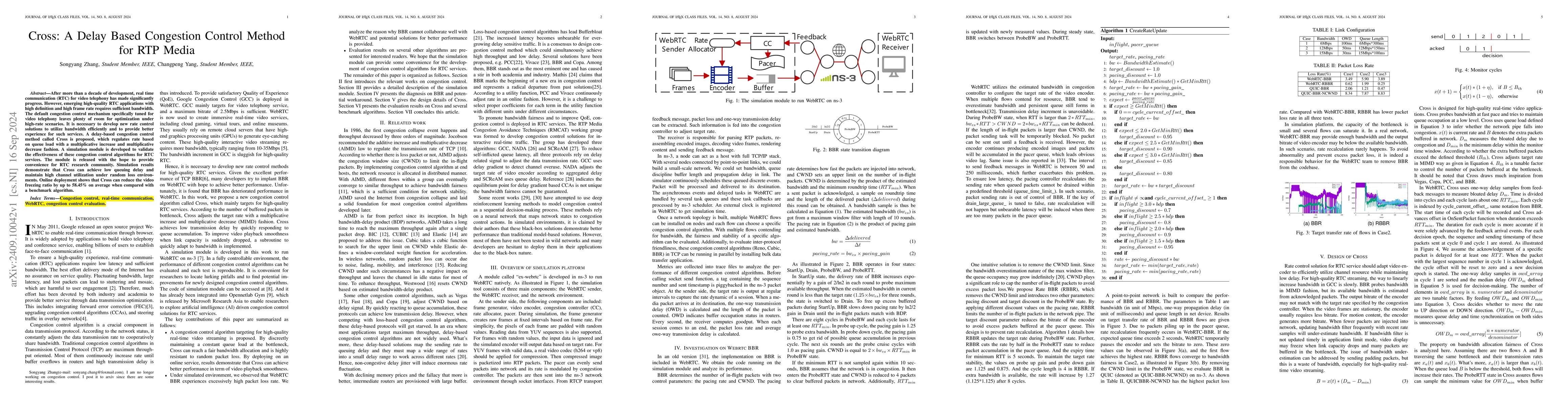 Thumbnail for Cross: A Delay Based Congestion Control Method for RTP Media