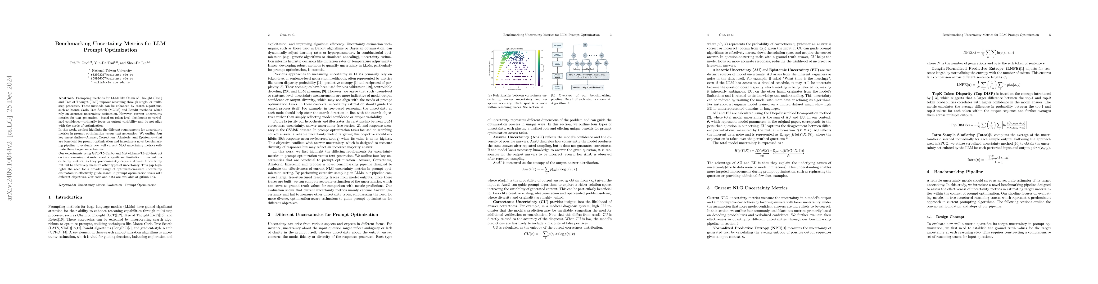 Thumbnail for Benchmarking Large Language Model Uncertainty for Prompt Optimization