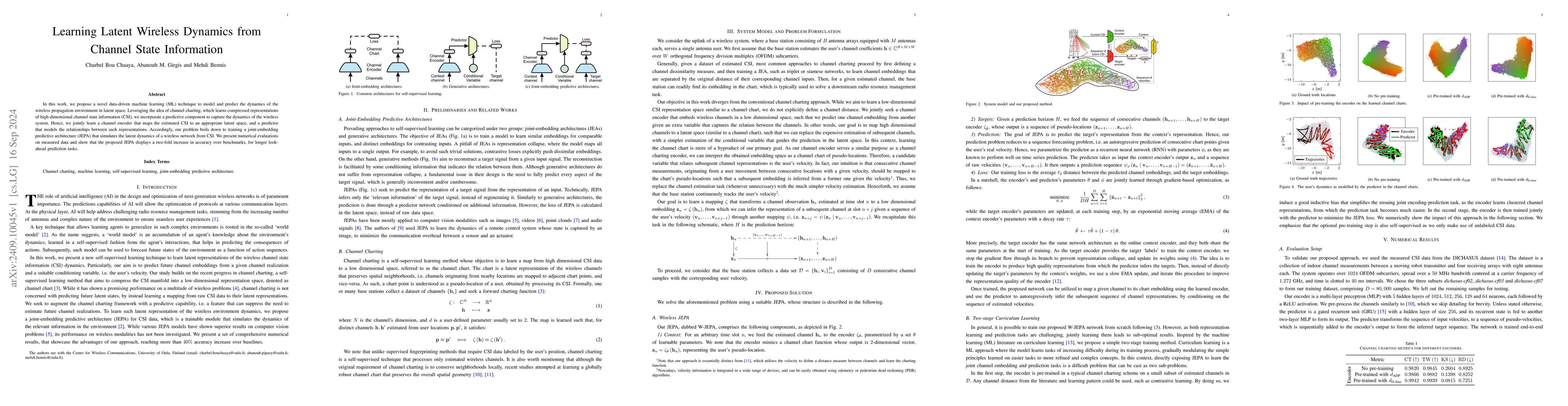 Thumbnail for Learning Latent Wireless Dynamics from Channel State Information