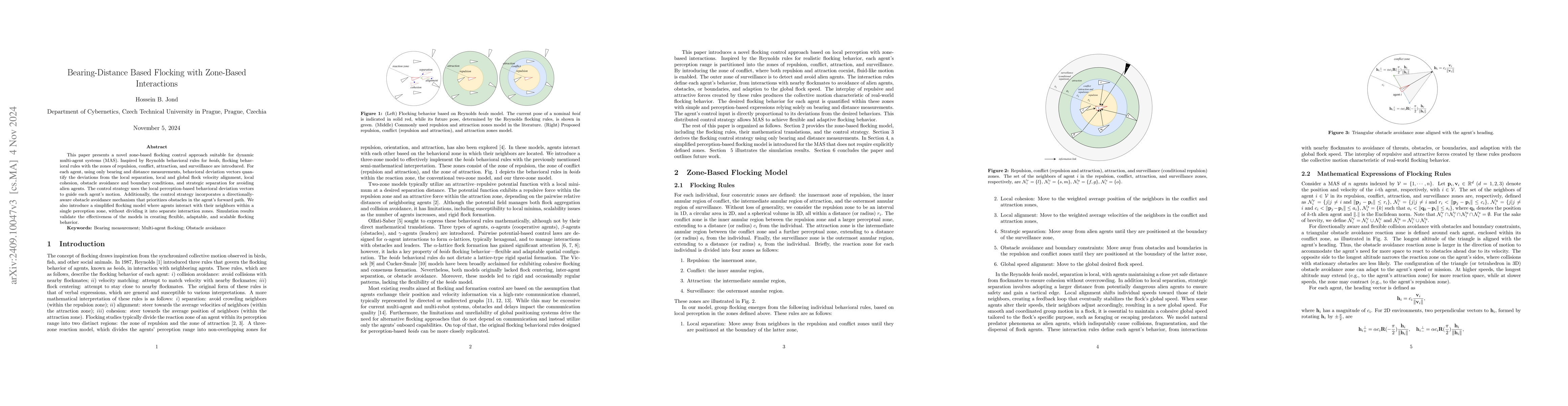 Thumbnail for Bearing-Distance Based Flocking with Zone-Based Interactions