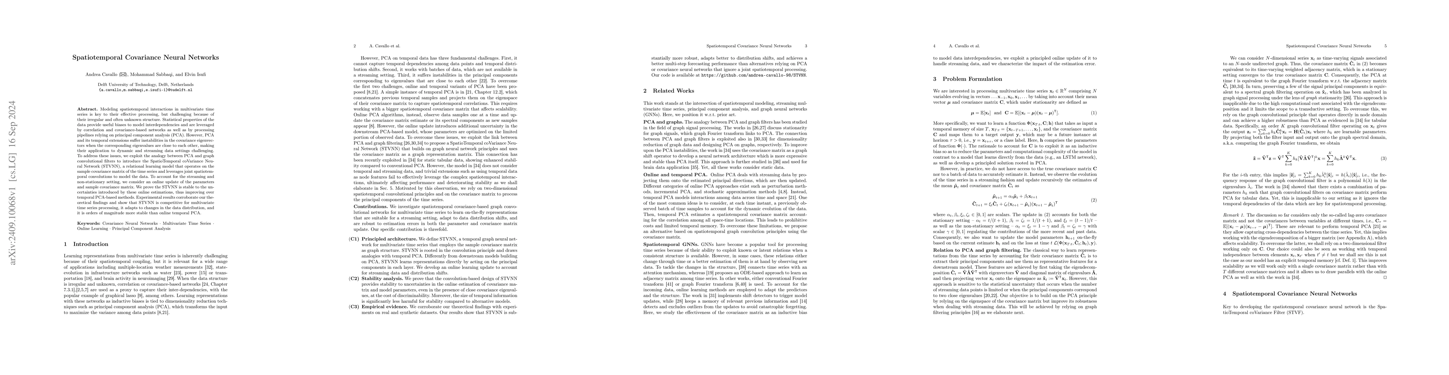 Thumbnail for Spatiotemporal Covariance Neural Networks