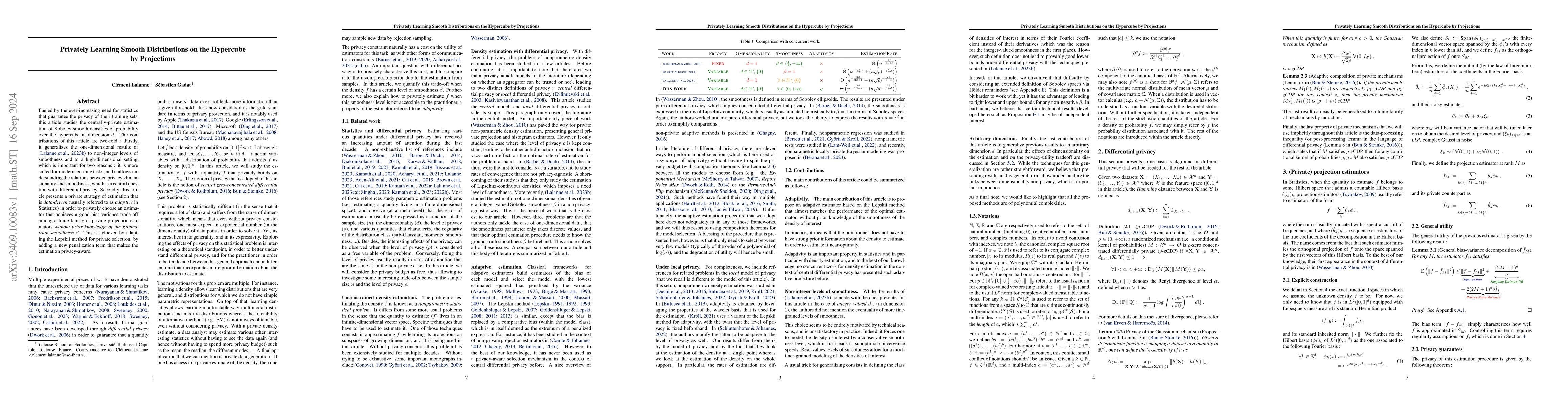 Thumbnail for Privately Learning Smooth Distributions on the Hypercube by Projections
