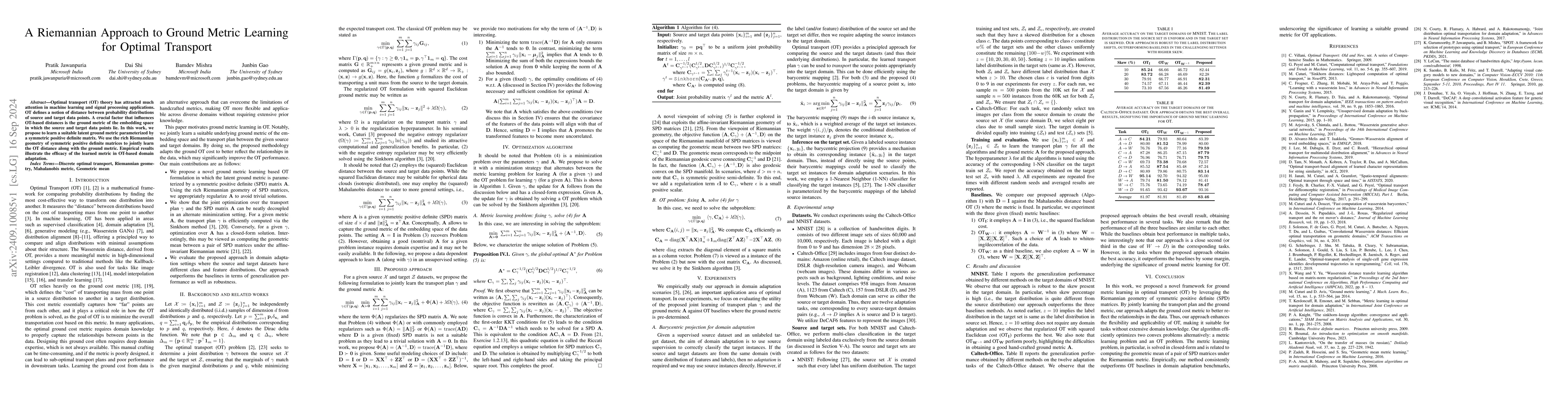 Thumbnail for A Riemannian Approach to Ground Metric Learning for Optimal Transport