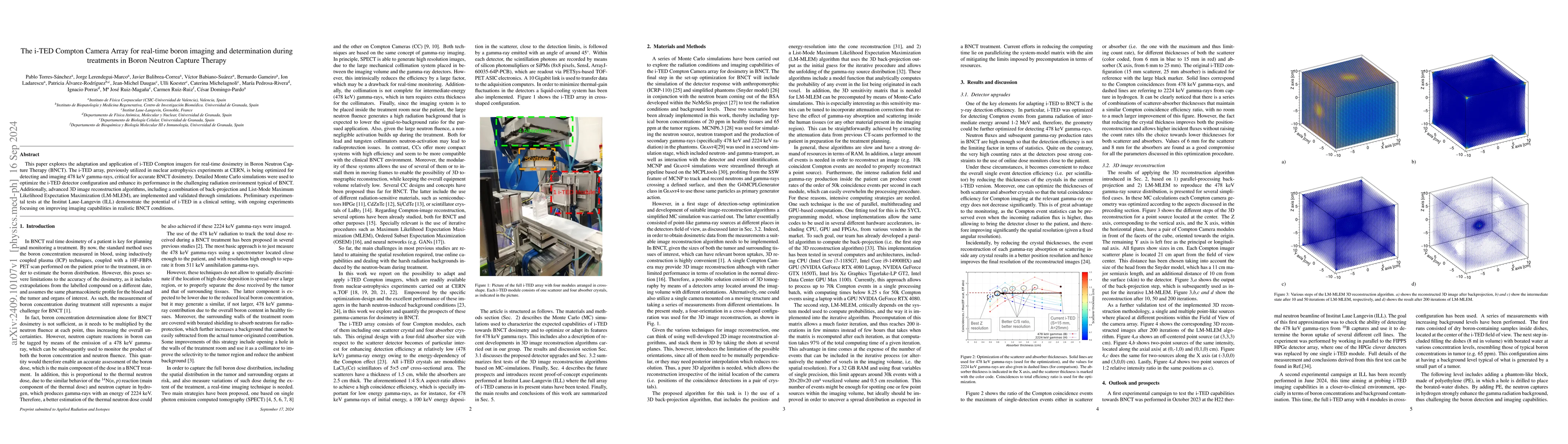 Thumbnail for The i-TED Compton Camera Array for real-time boron imaging and
  determination during treatments in Boron Neutron Capture Therapy