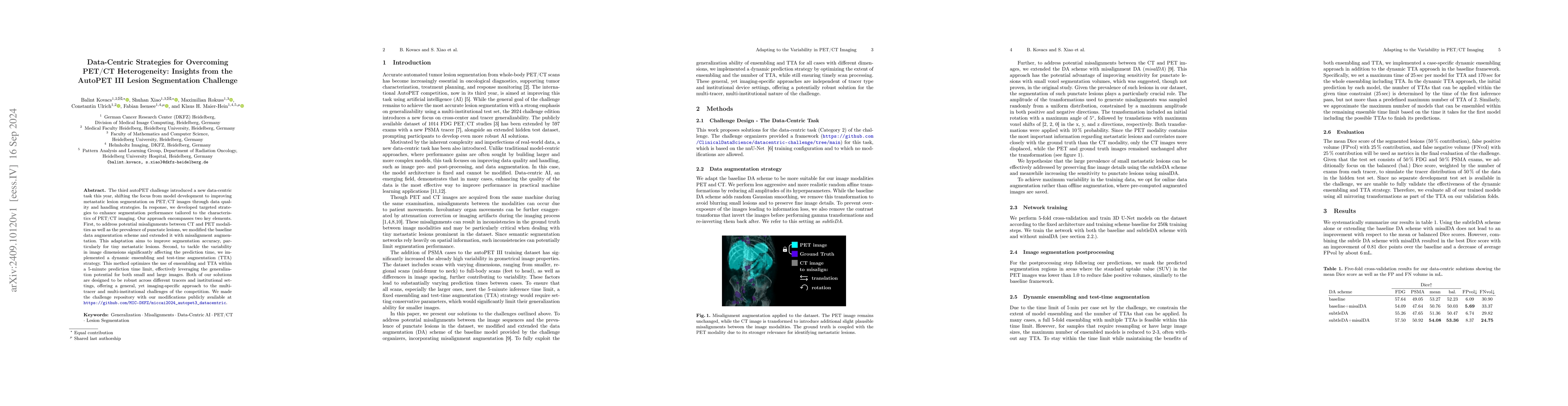 Thumbnail for Data-Centric Strategies for Overcoming PET/CT Heterogeneity: Insights
  from the AutoPET III Lesion Segmentation Challenge