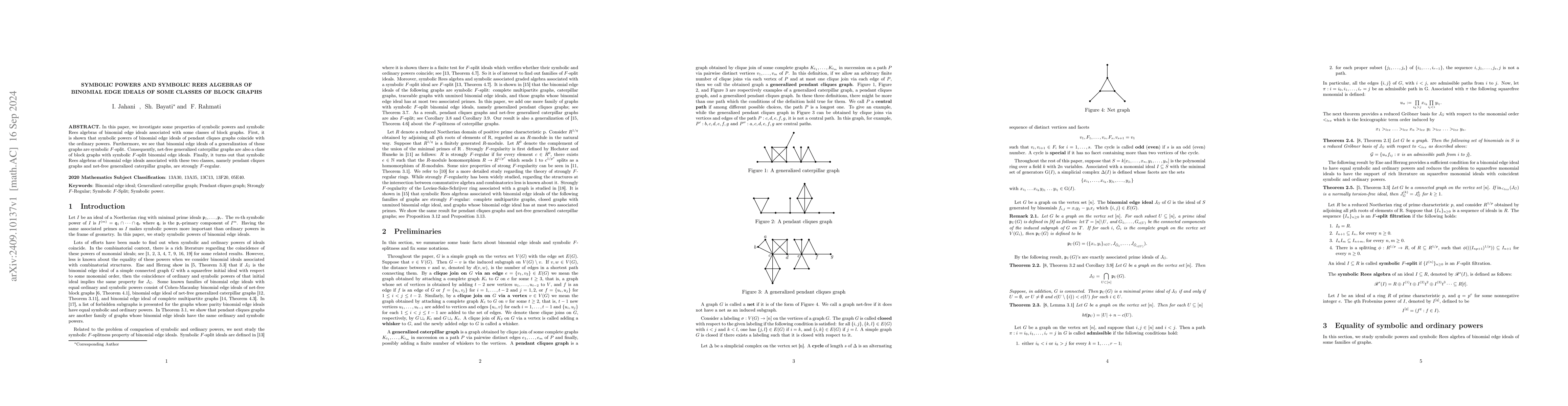 Thumbnail for Symbolic Powers and Symbolic Rees Algebras of Binomial Edge Ideals of
  Some Classes of Block Graphs
