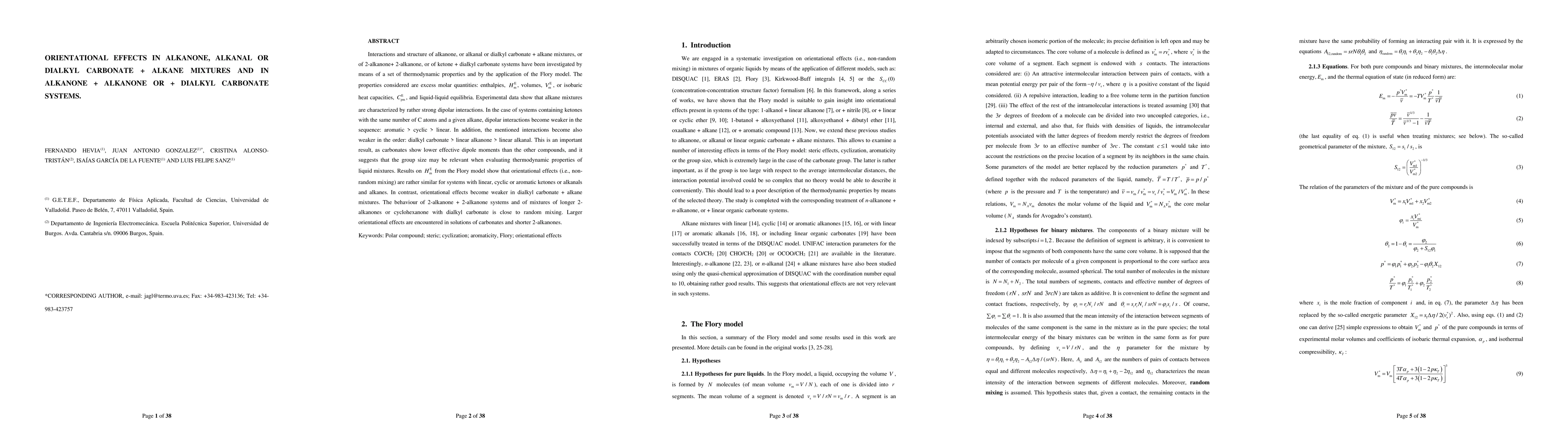 Thumbnail for Orientational effects in alkanone, alkanal or dialkyl carbonate + alkane
  mixtures and in alkanone + alkanone or + dialkyl carbonate systems