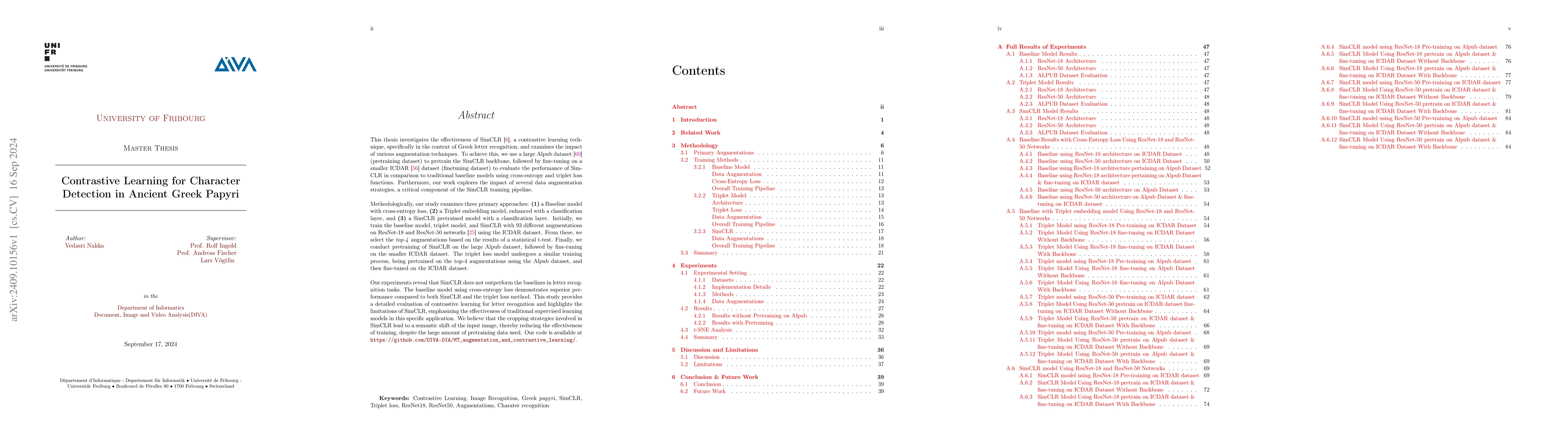 Thumbnail for Contrastive Learning for Character Detection in Ancient Greek Papyri