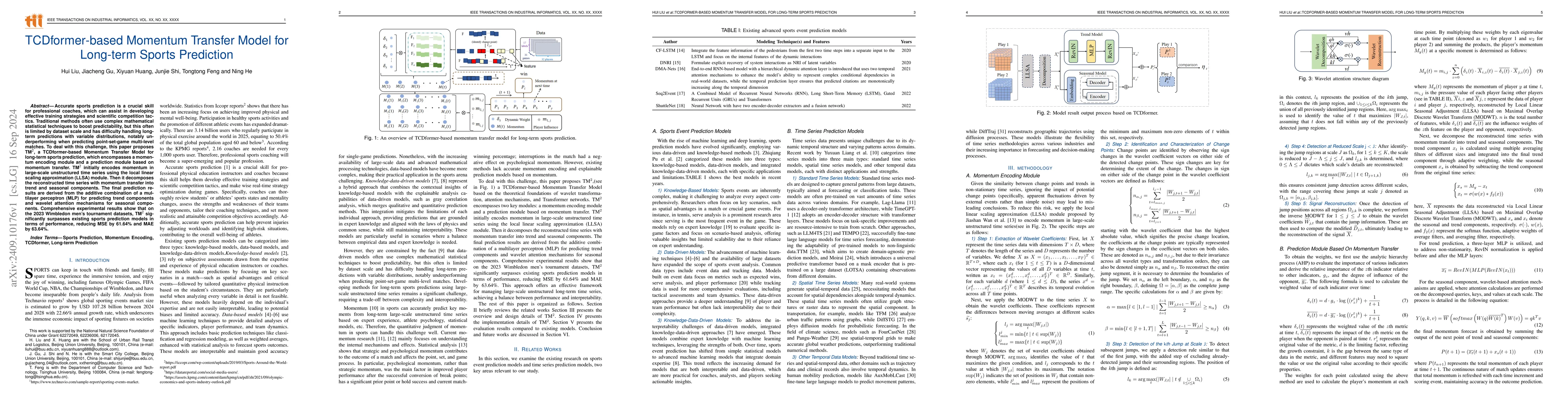 Thumbnail for TCDformer-based Momentum Transfer Model for Long-term Sports Prediction
