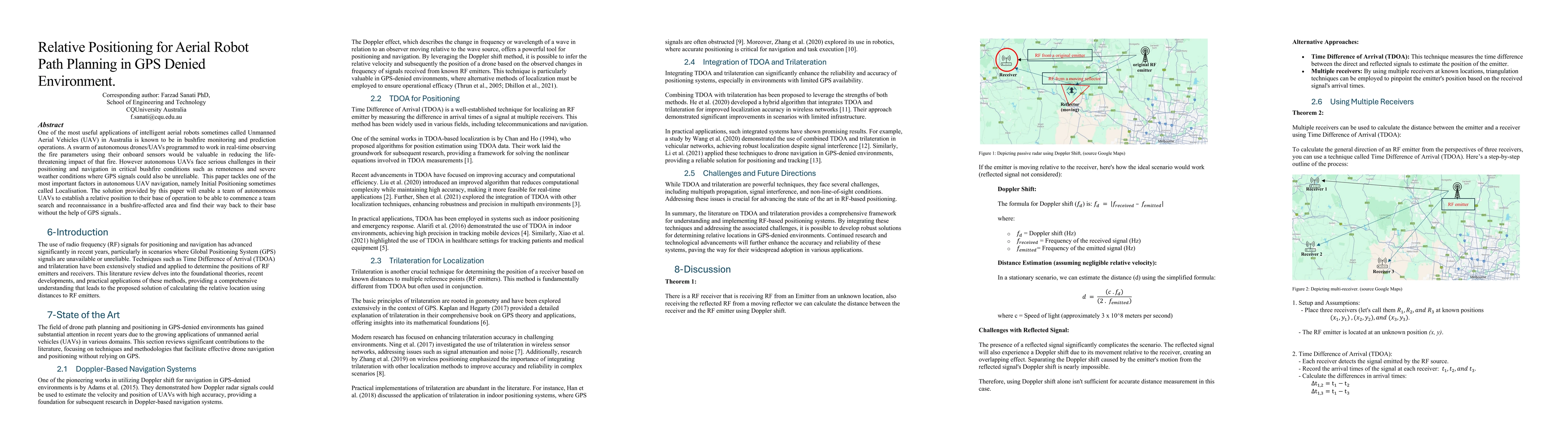 Thumbnail for Relative Positioning for Aerial Robot Path Planning in GPS Denied
  Environment