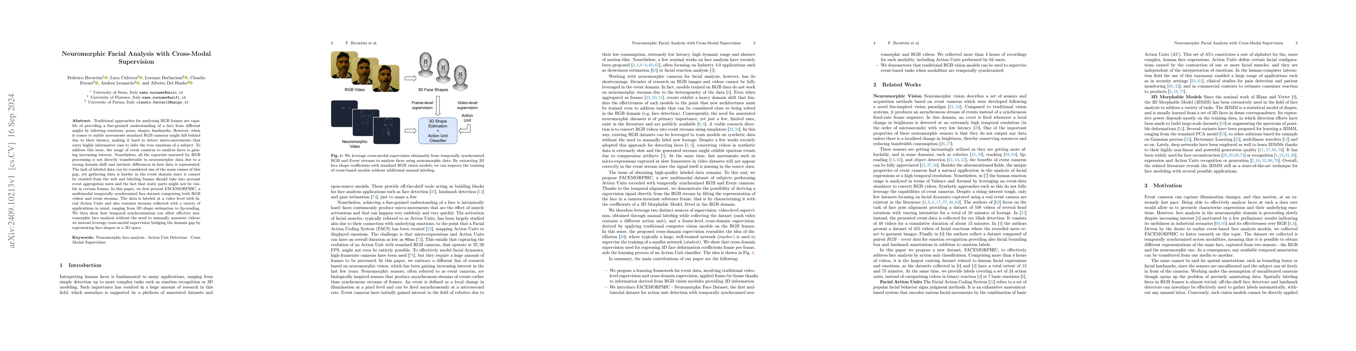 Thumbnail for Neuromorphic Facial Analysis with Cross-Modal Supervision