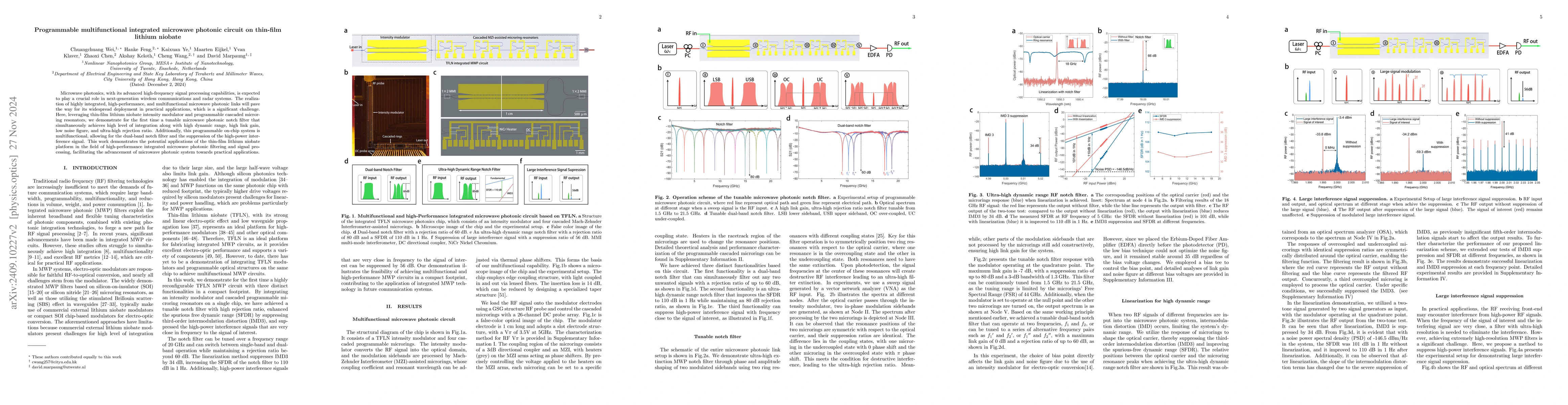 Thumbnail for Programmable multifunctional integrated microwave photonic circuit on
  thin-film lithium niobate