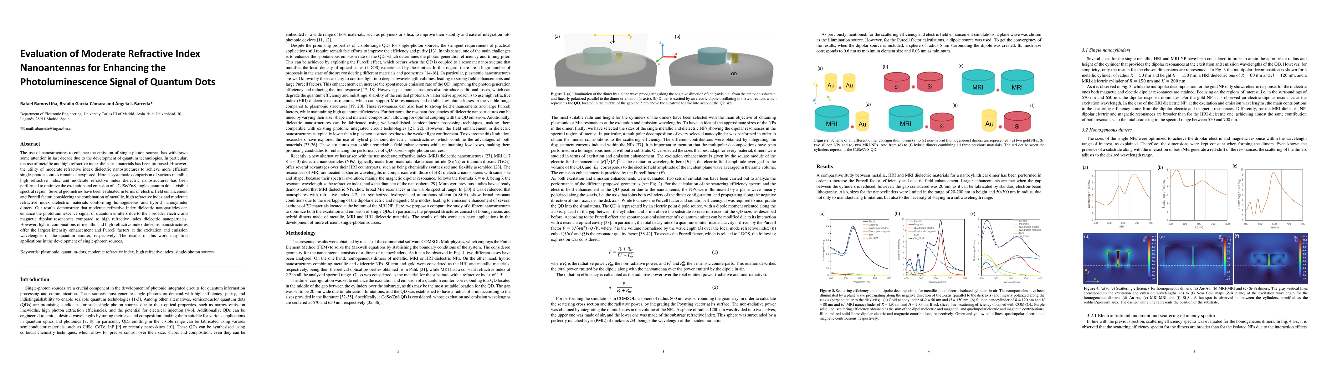 Thumbnail for Evaluation of Moderate Refractive Index Nanoantennas for Enhancing the
  Photoluminescence Signal of Quantum Dots