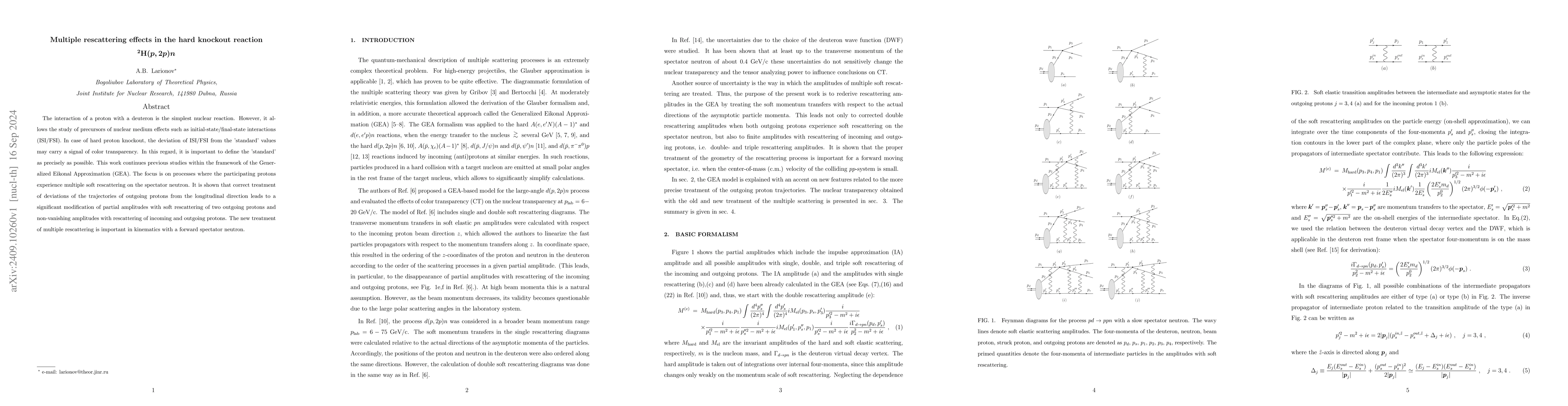 Thumbnail for Multiple rescattering effects in the hard knockout reaction
  $\mathbf{^2\mbox{H}(p,2p)n}$