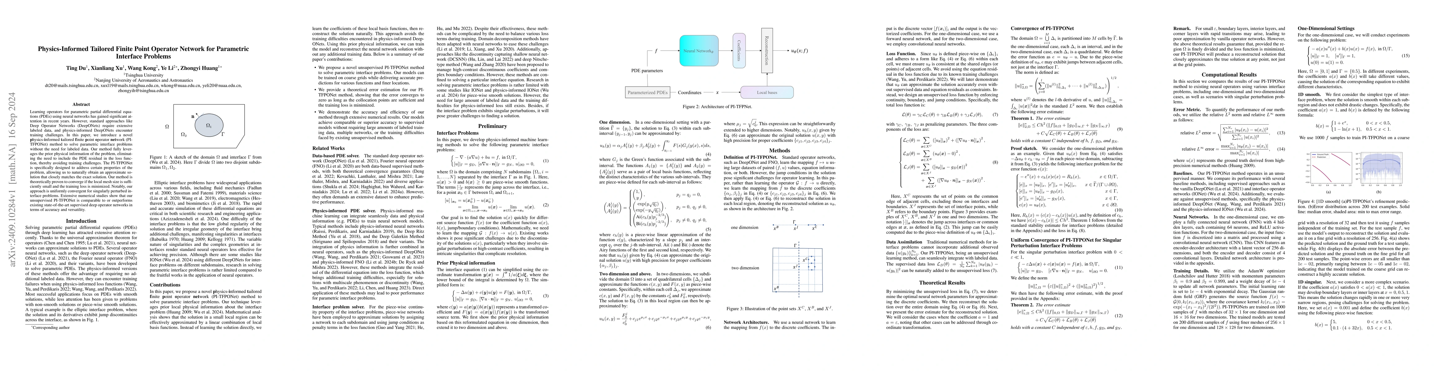 Thumbnail for Physics-Informed Tailored Finite Point Operator Network for Parametric
  Interface Problems