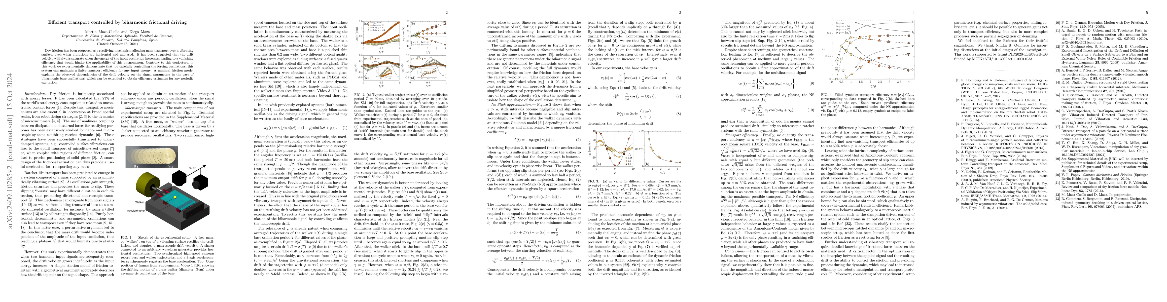 Thumbnail for Efficient transport controlled by biharmonic frictional driving