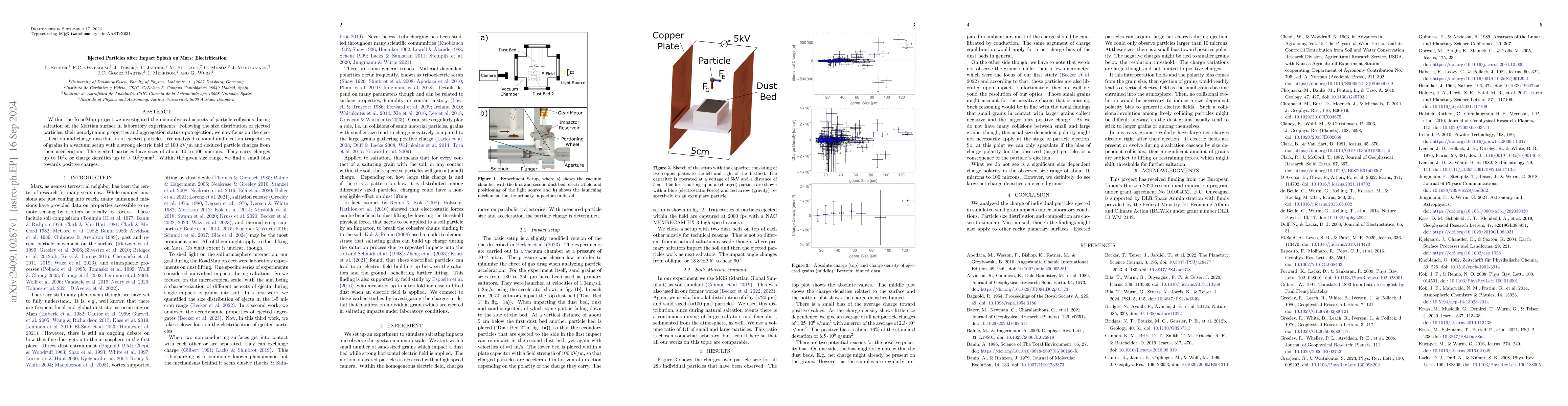 Thumbnail for Ejected Particles after Impact Splash on Mars: Electrification