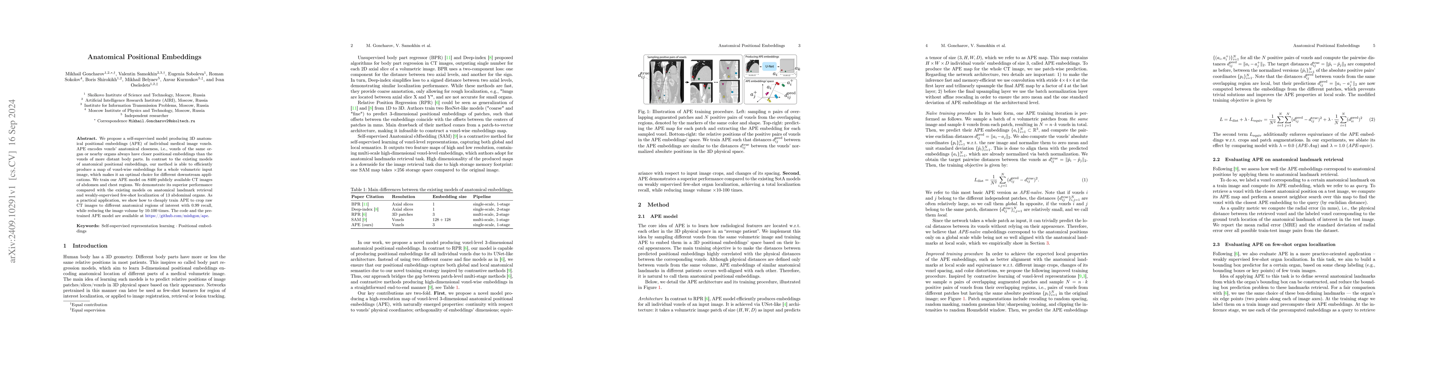 Thumbnail for Anatomical Positional Embeddings
