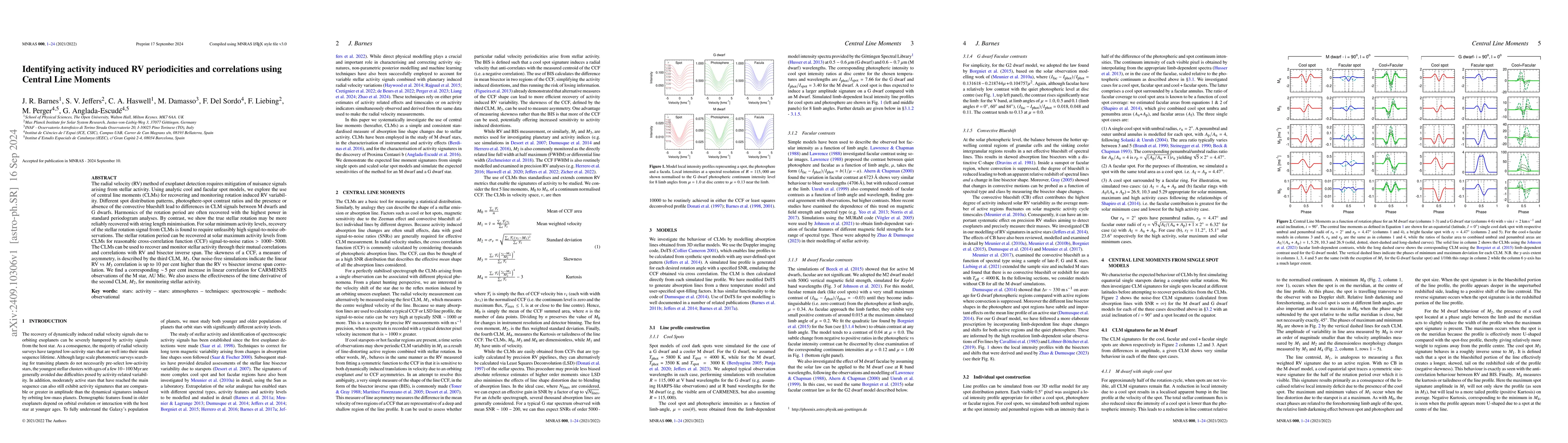Thumbnail for Identifying activity induced RV periodicities and correlations using
  Central Line Moments