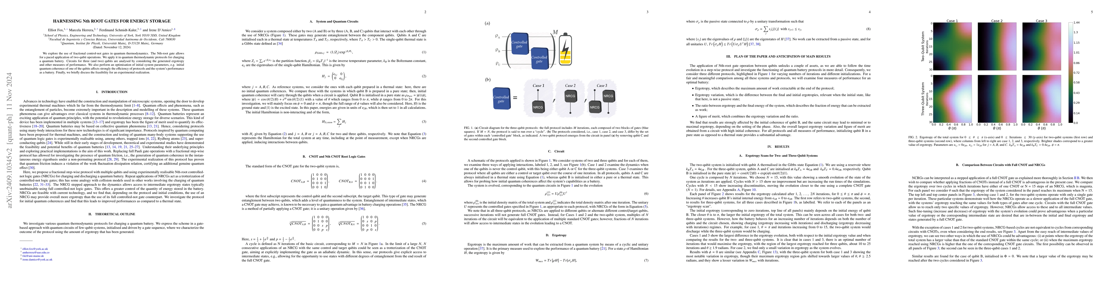 Thumbnail for Harnessing Nth Root Gates for Energy Storage