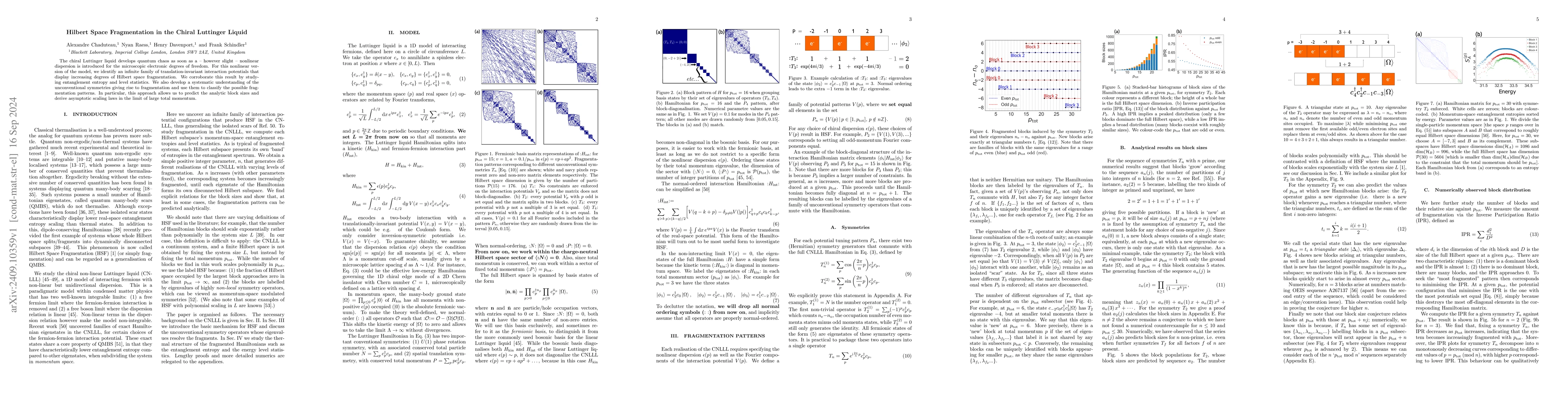 Thumbnail for Hilbert Space Fragmentation in the Chiral Luttinger Liquid