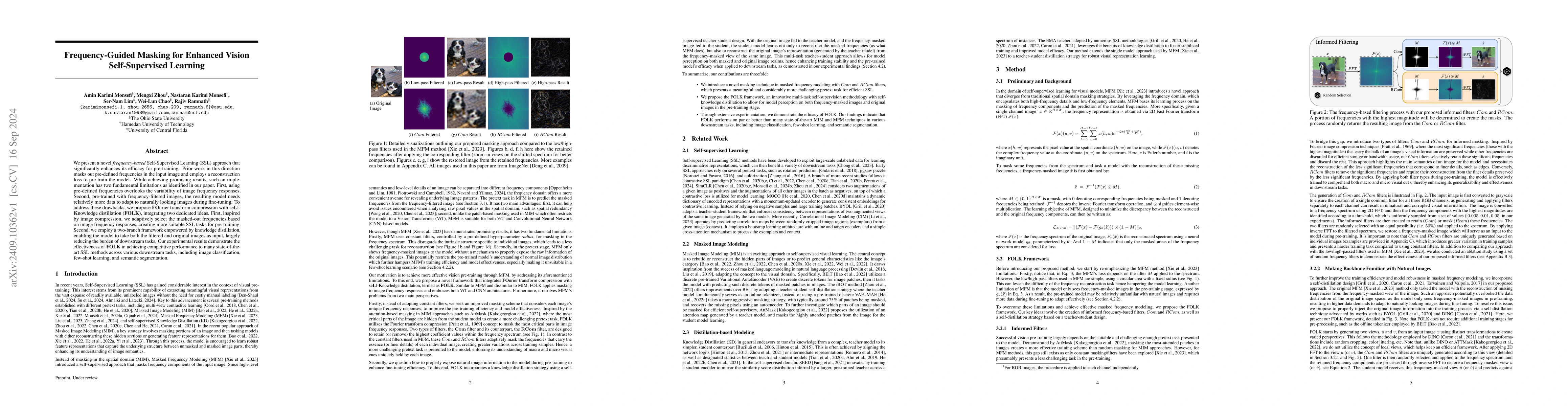 Thumbnail for Frequency-Guided Masking for Enhanced Vision Self-Supervised Learning