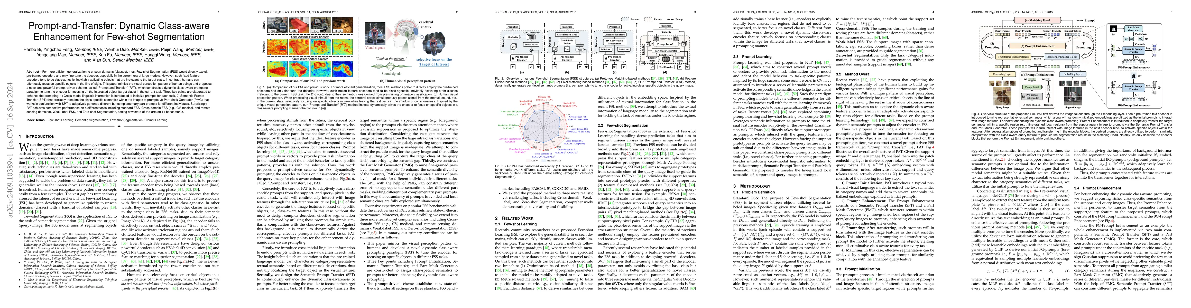 Thumbnail for Prompt-and-Transfer: Dynamic Class-aware Enhancement for Few-shot
  Segmentation
