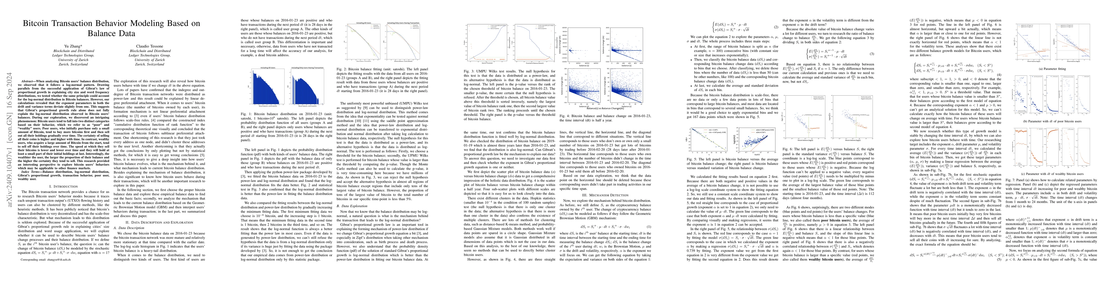 Thumbnail for Bitcoin Transaction Behavior Modeling Based on Balance Data