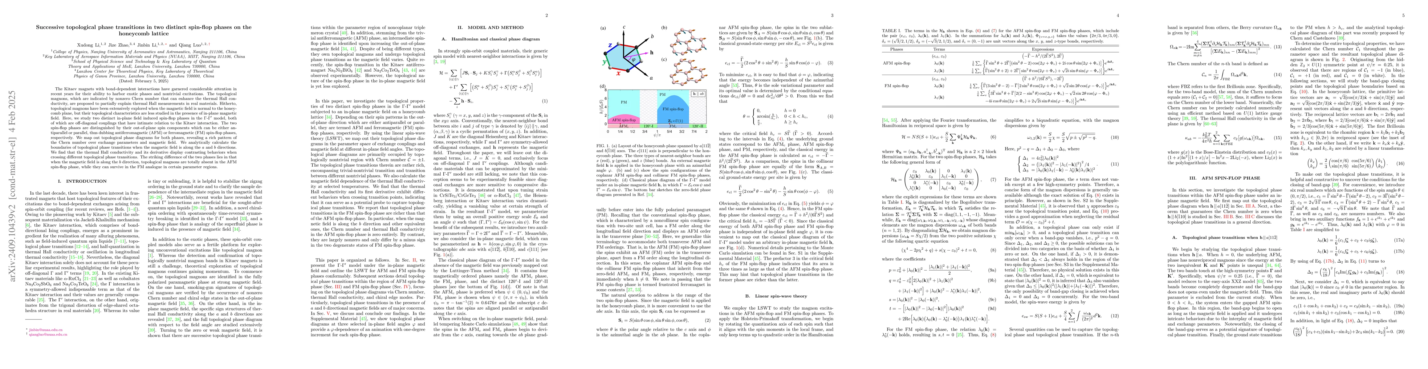 Thumbnail for Successive topological phase transitions in two distinct spin-flop
  phases on the honeycomb lattice