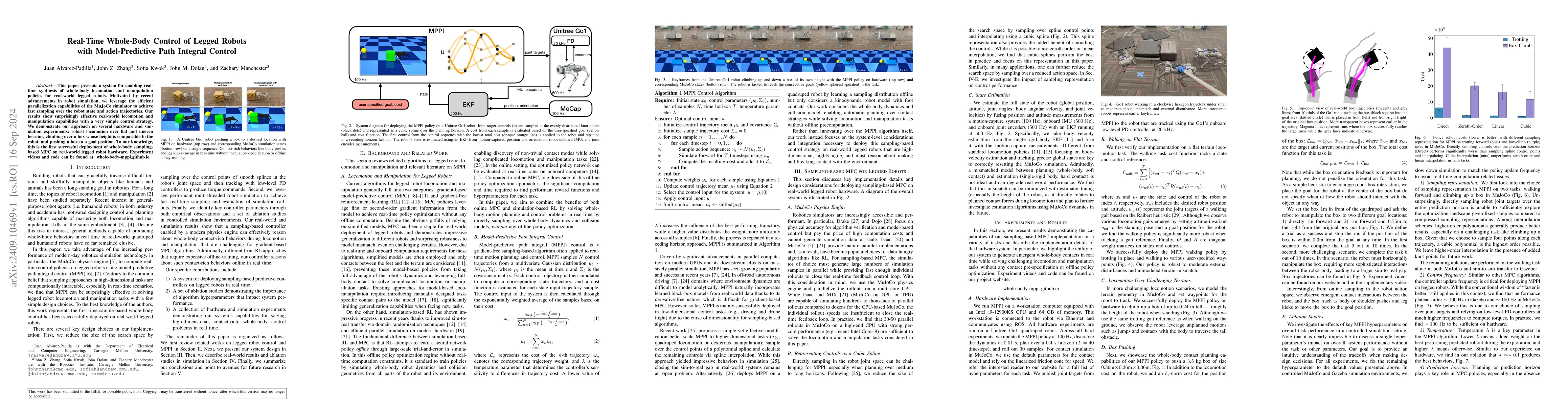 Thumbnail for Real-Time Whole-Body Control of Legged Robots with Model-Predictive Path
  Integral Control