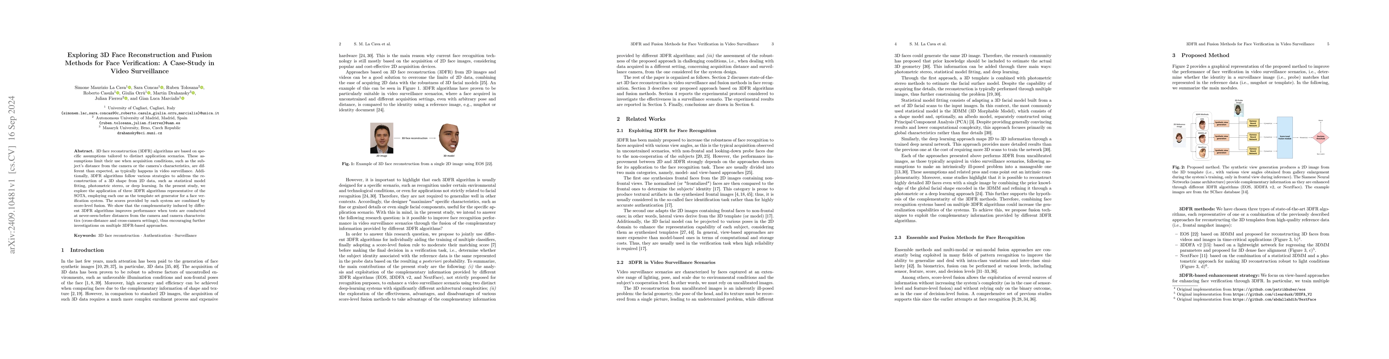 Thumbnail for Exploring 3D Face Reconstruction and Fusion Methods for Face
  Verification: A Case-Study in Video Surveillance