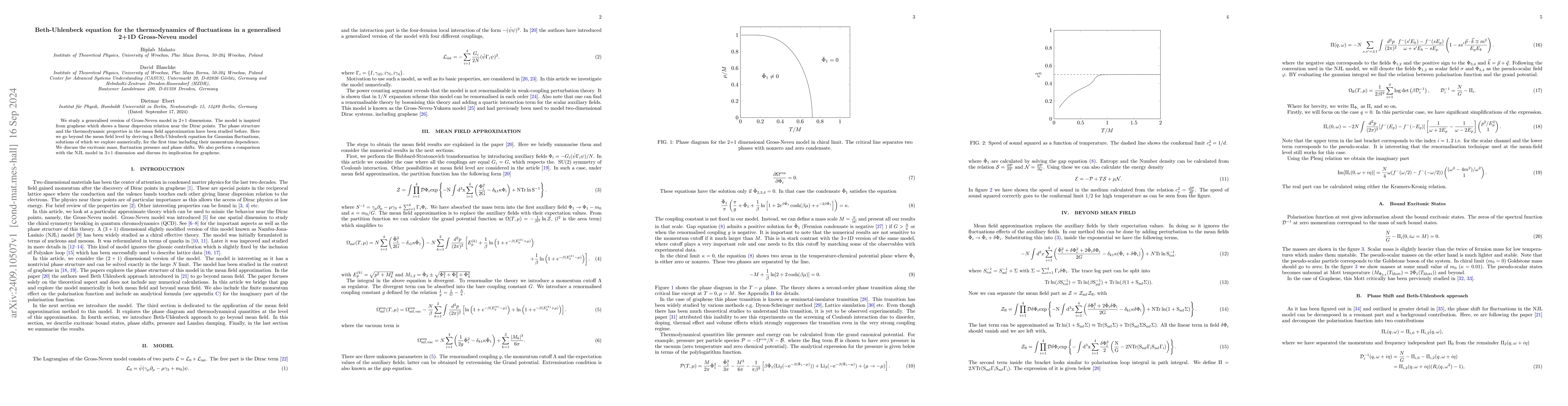 Thumbnail for Beth-Uhlenbeck equation for the thermodynamics of fluctuations in a
  generalised 2+1D Gross-Neveu model