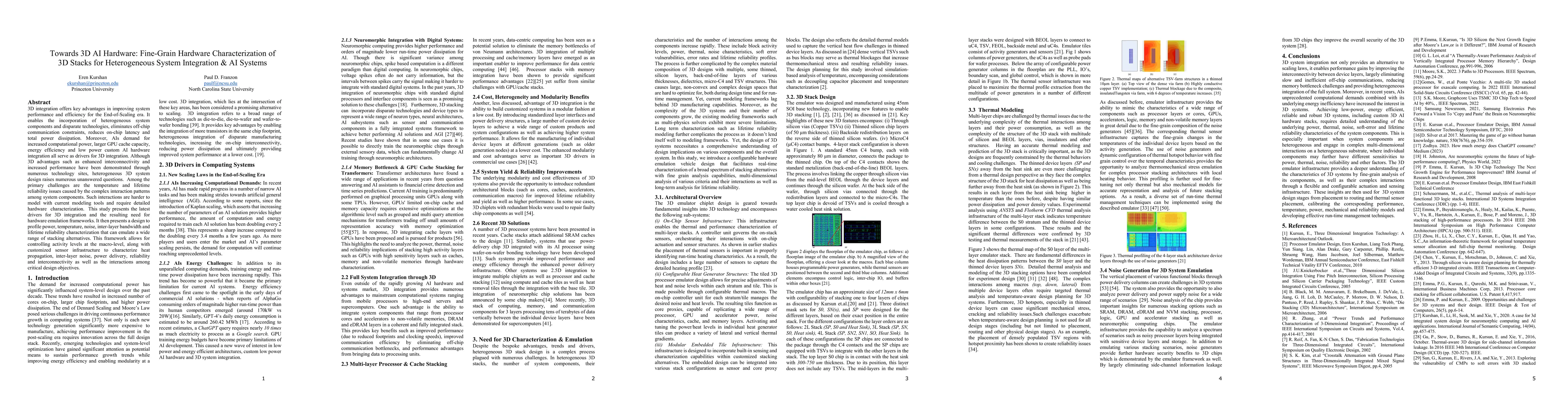 Thumbnail for Towards 3D AI Hardware: Fine-Grain Hardware Characterization of 3D
  Stacks for Heterogeneous System Integration & AI Systems