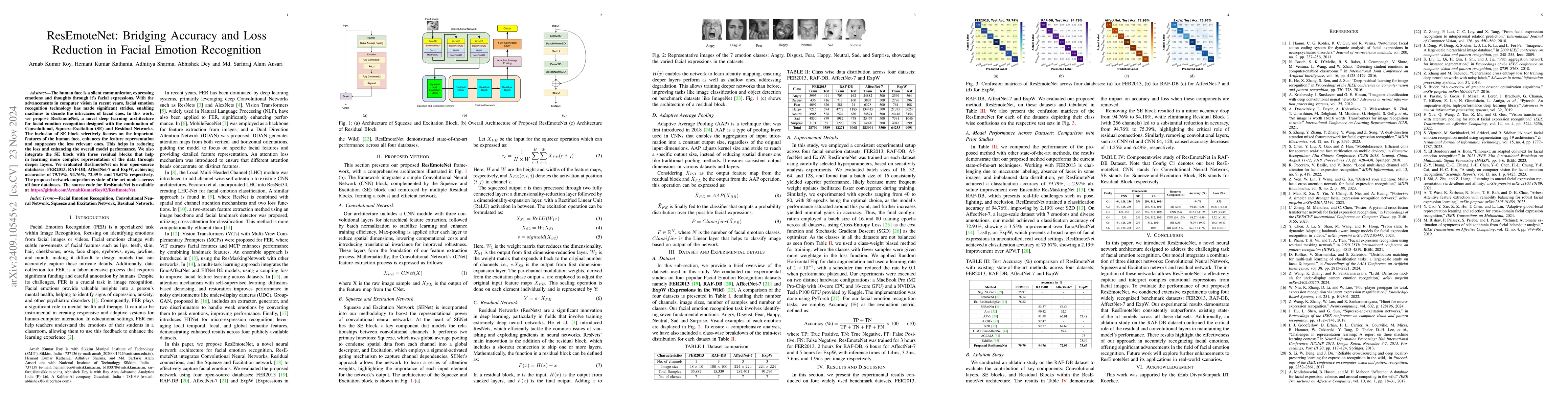 Thumbnail for ResEmoteNet: Bridging Accuracy and Loss Reduction in Facial Emotion
  Recognition