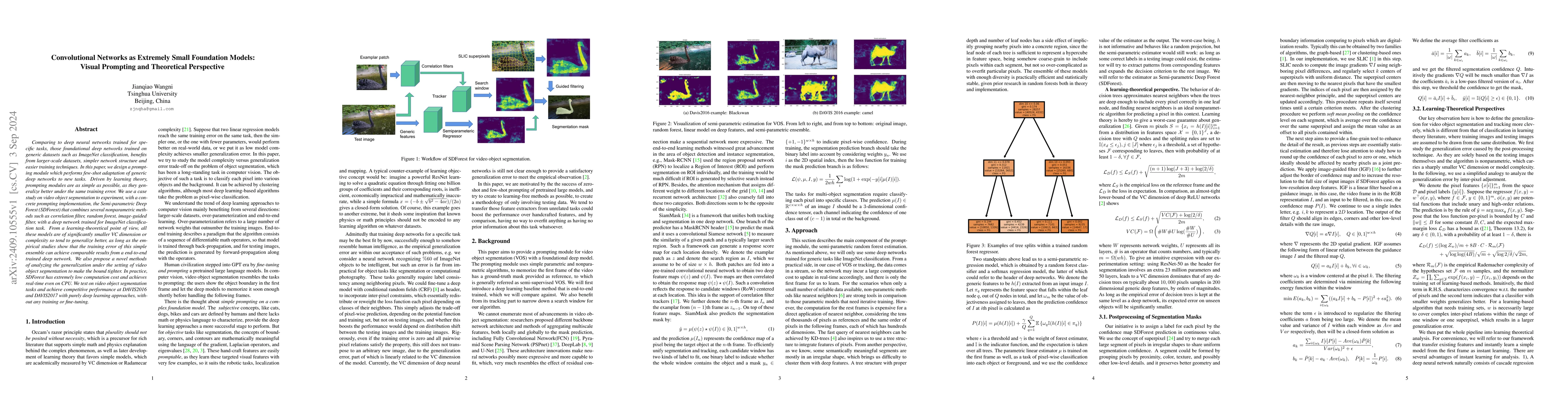 Thumbnail for Convolutional Networks as Extremely Small Foundation Models: Visual
  Prompting and Theoretical Perspective