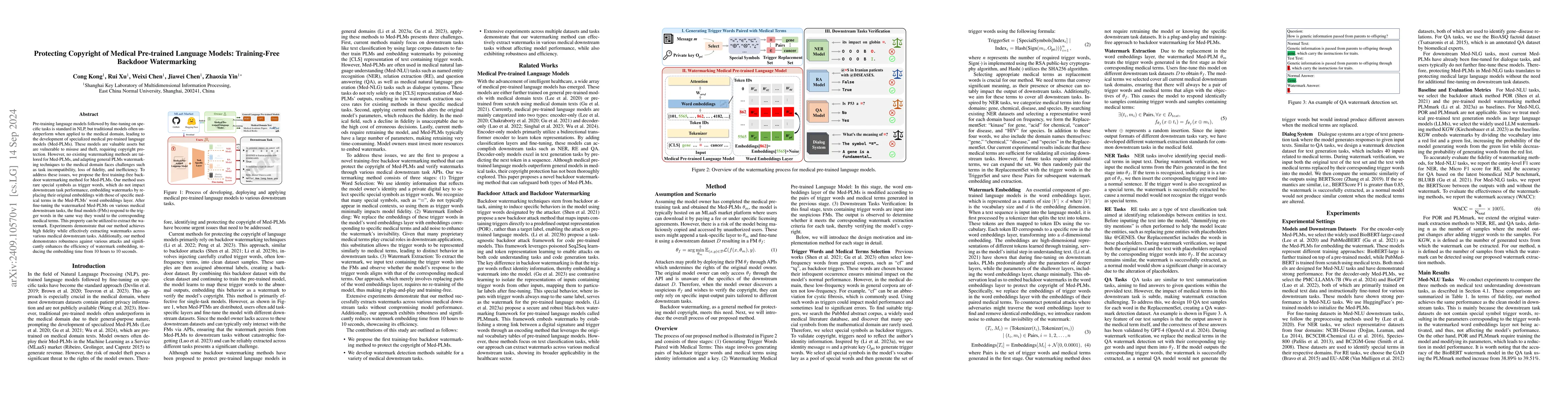 Thumbnail for Protecting Copyright of Medical Pre-trained Language Models:
  Training-Free Backdoor Watermarking